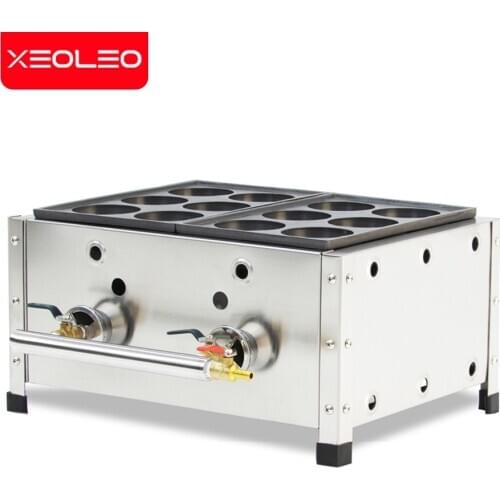 XEOLEO Bakudanyaki LPG gas Bomb burning machine 8cm Bakudanyaki machine Commercial Japanese octopus ball Takoyaki grill machin