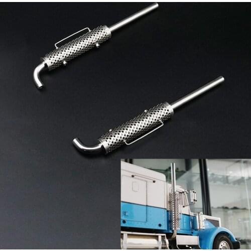 LESU 1/14 RC Model Metal Chimney 1pair for DIY TMY King Hau Car Truck TH09769-SMT3