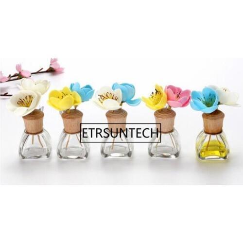 Mini Car Perfume Bottle Transparent Glass perfume clip Empty glass bottle Without Liquid F1566