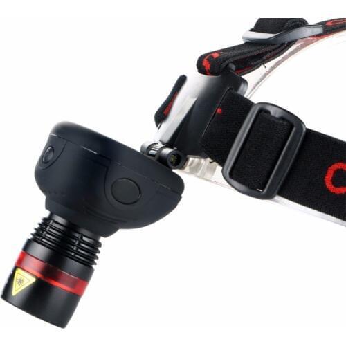 High Power 3 Modes 120 degree Q5 LED Headlamp Adjustable Focus Zoom Headlamp Headlight For Outdoor Camping By AAA Battery