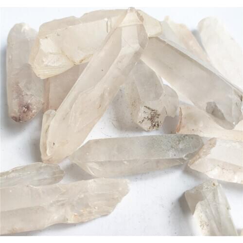 Natural Quartz Crystal Healing Crystal Quartz Natural Transparent Column Decorative Tip DIY Process