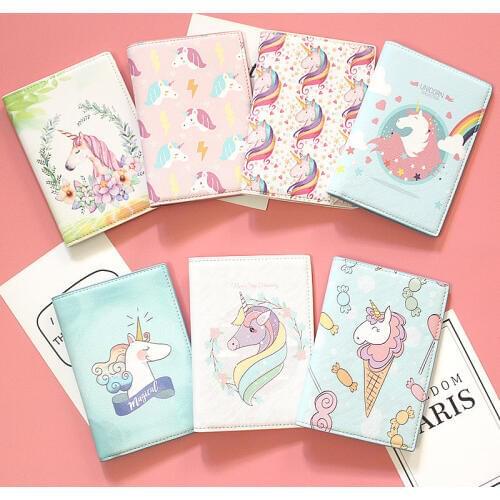 22 Different New Style Unicorn Passport Cover PU Leather Unisex Credit Card Holder Fashion Animal Prints Passport holder Unicorn