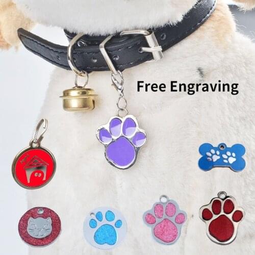 Personalized Dog ID Tags Custom Free Engraving Cat Collar Pet Name Pendant Bone Necklace Address Birthday Tag Puppy Accessories