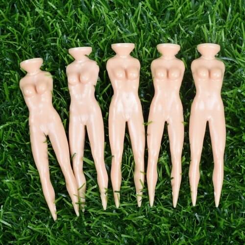 10Pcs/lot Golf Plastic tee Novelty Joke Naked Nude Lady Golf Tee Practice Training Golf Tees bulk 70mm