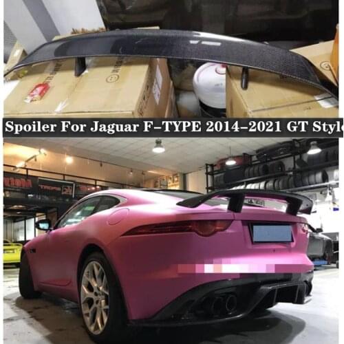 High quality Carbon Fiber Car Rear Trunk Lip Spoiler Wing Fits For Jaguar F-TYPE 2014 2015 2016 2018 2019 2020 2021 GT Style