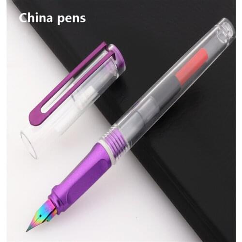 New Listing High Quality 6053 Purple School Supplies Student Office Stationary Colors Nib Fountain Pen Ink
