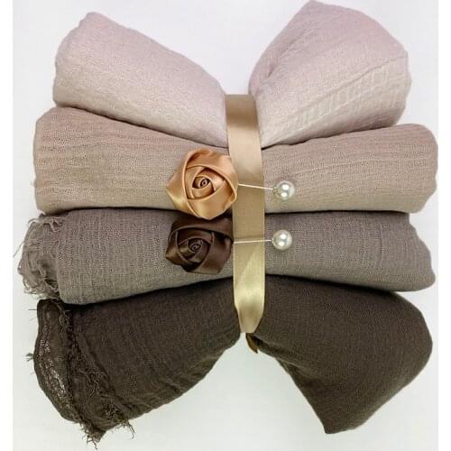 Womens Fashion Plain Scarf Muffler Shawls Big Pashmina Wrap Hijab Scarves Muslim Head Scarf Gift Box Set Female Foulard