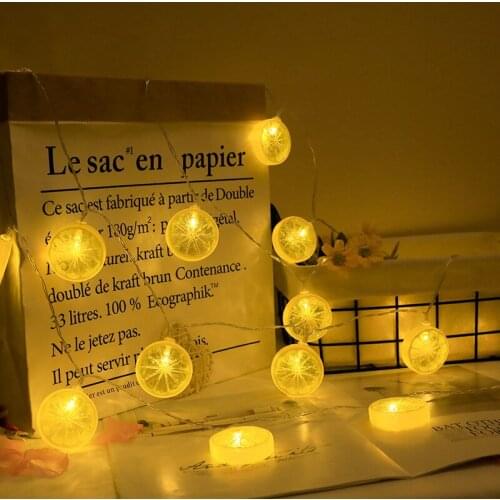10m 6m Lemon Led String Lights Fairy Lights Christmas Decorations Outdoor Wedding Decor Navidad New Year Patio Led Garland Decor