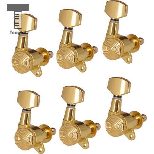 Tooyful 6pcs Golden Guitar String Tuning Pegs Locking Keys Tuners Machine Heads 6R
