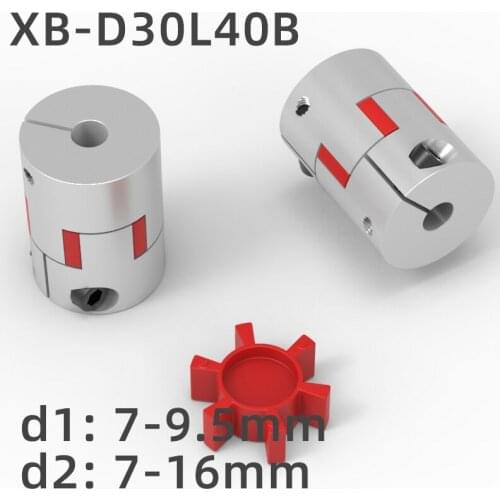 XB D30L40B Three Jaws Coupler Aluminium Plum Flexible Shaft Coupling Motor Connector CNC Flexible Couplings 5mm-16mm