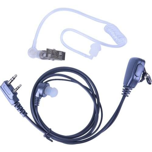 Handy Radio Radio Earpiece Earphone Headset Mic For Kenwood Baofeng BF-888s Two-way Radio 2 Pin PTT MIC