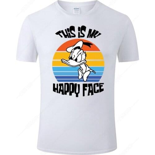 Funny Donald Duck T Shirt Men Women Summer Cotton Tee Casual Short Sleeved T-shirt Cartoon Anime Print Tshirt Cool Tops J110