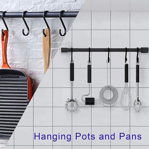 1 PCS Space Aluminuml Practical Hooks S Shape Kitchen Hanger Railing For Hanging Clasp Clothes Hooks Handbag Hook S Holder X8Y4