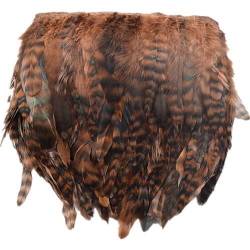 1yards Brown Pheasant feather ribbon Trims width 10-15CM Diy feathers for crafts decor handicraft accessories needlework plumas