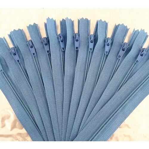 10 tablets. Lake blue 35 cm (14 inches) nylon zipper, sewer tailor, handmade and FGDQRS