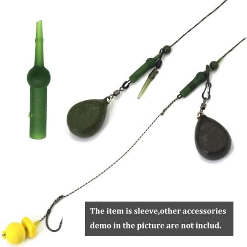 20Pcs Carp Fishing Rig Chod Heli Buffer Sleeve Carp Fishing Chod Rig Safety Sleeves Rubber Connector Carp Rig Tackle Accessories