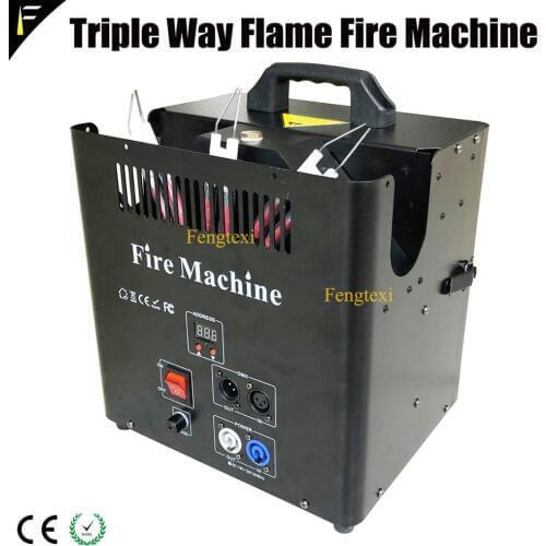 4CHs DMX512 Simple Flame Fire Jet Box Device 3m Flame Height Triple Way Fire Effect Machine DJ Disco Dance Club Cheer Equipment