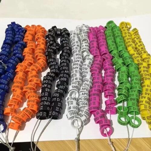 Customized Plastic ring bird ring canary bands aluminum with printing letters year numbers