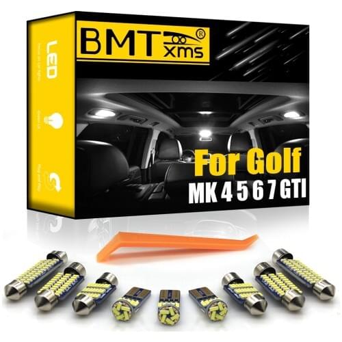 BMTxms For Volkswagen VW Golf 4 5 6 7 MK4 MK5 MK6 MK7 GTI GT Vehicle LED Interior Map Dome Trunk Light Kit Canbus Car Lighting