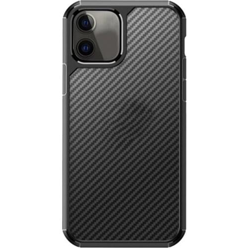 Suitable for iPhone12 Pro Mobile Phone Case Carbon Fiber Pattern Cover for 12Pro Airbag Anti-Fall Protective Cover