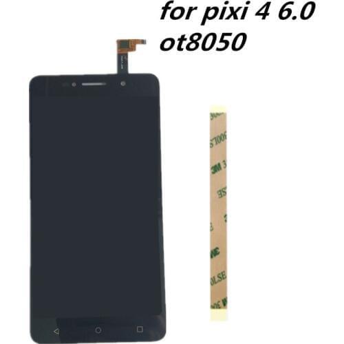 Black For Alcatel One Touch Pixi 4 6.0 OT-8050D OT8050 8050D 8050 LCD Display With Touch Screen Digitizer Assemblely