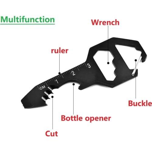 EDC Credit Card Outdoor Multi Tool Keychain Gadget Camp Opener Wallet Knife Bottle Survive Pocket Multipurpose