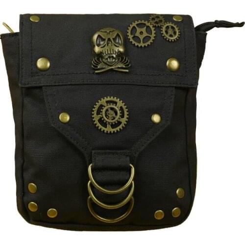European and American steampunk retro outdoor tactical canvas Fanny pack