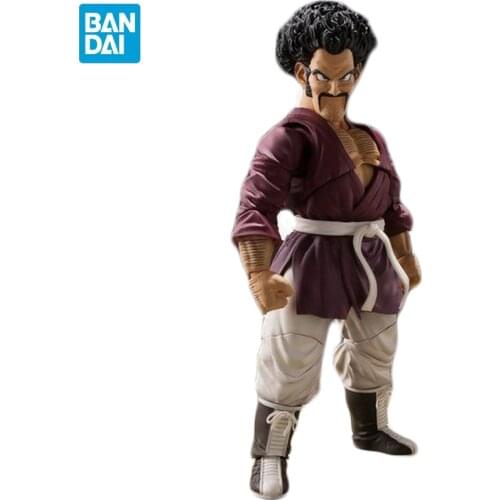 BANDAI Original Anime SHF Dragon Ball Mr Satan Action Figures 7inch PVC Model Super Saiyan Figure Ornaments Doll Gifts Kids Toys