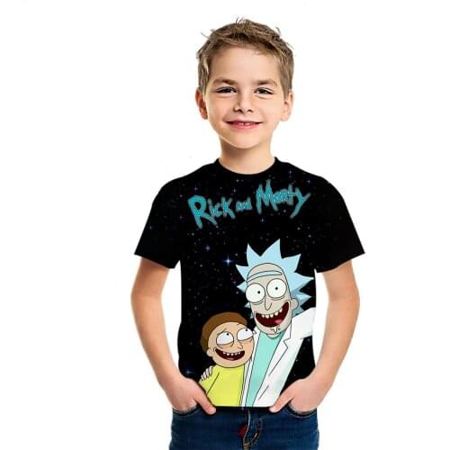 Childrens Summer New Foreign Style Short SleeveBoys Girls Cool Cheap kids 3D Printing Fashion Versatile T-Shirt Simple To