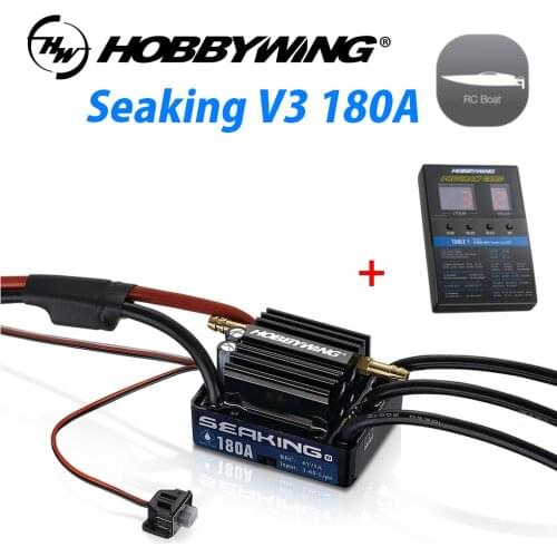 Hobbywing SeaKing V3 180A Waterproof 2-6S Lipo Speed Controller 6V BEC Brushless ESC For RC Racing Boat