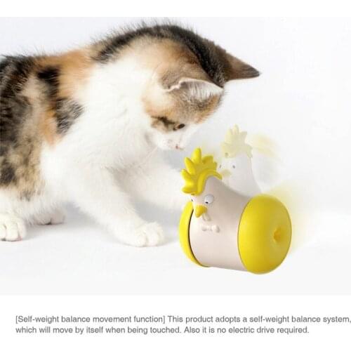 Tumbler Swing Toys for Cats Kitten Interactive Balance Car Cat Chasing Toy Electric Sounding with Laser Cat Toy L