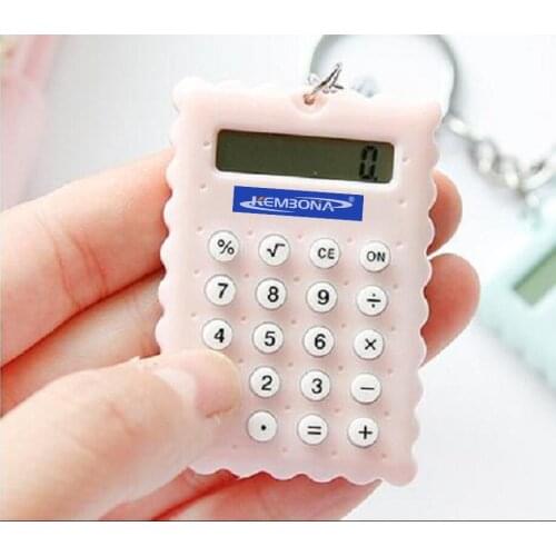 KEMBONA Portable Cute LCD 8 Digital Electronic Mini Calculator Scientific Calculator With Keychain