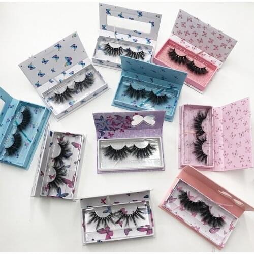 Magnetic Lashes Box Butterfly 25MM Mink Eyelashes Case Glitter Long Package Best Lash Vendor