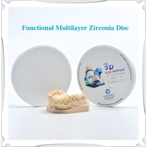 Multilayer Zirconia Disc For The Other Equipments In CAD/CAM To Dental Lab On Porcelain False Teeth In 3D Multilayer Blocks
