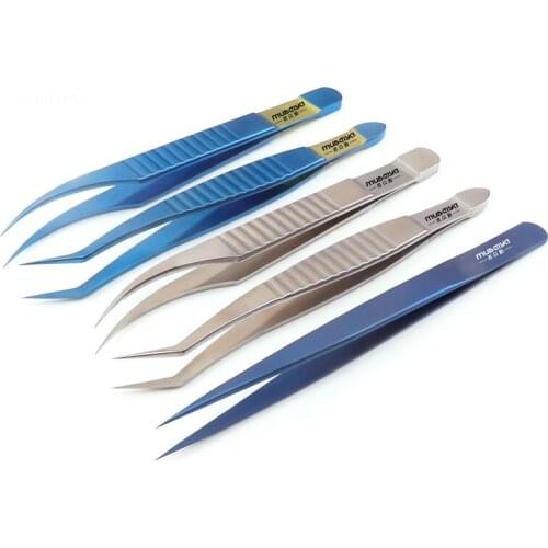 Mu Beja fine titanium grafting eyelash curler eyelashes Teachers forceps clip planting flowering Jinyu Hai dolphin suit