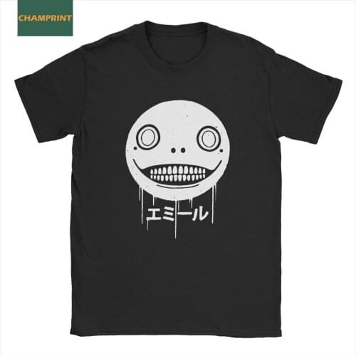 Novelty Emil Nier Automata T-Shirts for Men Crew Neck 100% Cotton T Shirts Game Short Sleeve Tee Shirt Adult Tops