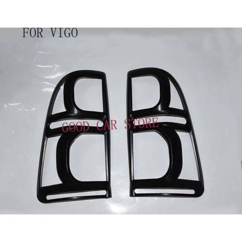 FIT For Hilux vigo Accessories ABS Black high quality Rear Lamp Cover Tail Lights for Hilux Vigo 2011 2012 2013 2014