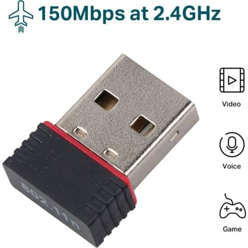 Portable Mini Network card USB 2.0 WiFi Wireless Adapter Network LAN Card 150Mbps 802.11 ngb RTL8188EU Adaptor for PC Desktop