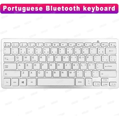 Portuguese 78 Keys Wireless Keyboard Ultra Slim For iPad/Windows OS/Mac/Android