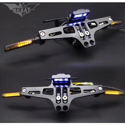Adjustable Motorcycle License Plate Bracket Indicator Cover For xmax msx125 ducati 696 support de plaque moto universel