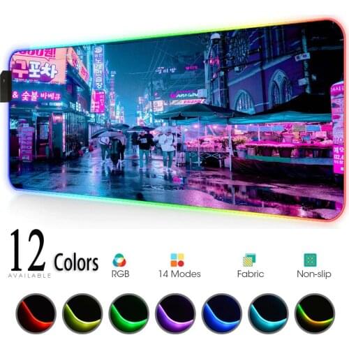 Rgb Mouse Pad with Backlight Gamer Rug Mat with Backlight Rgb Mousepad Rgb Gaming Carpet Led Mouse Mat Led Computer Rainbow Mats