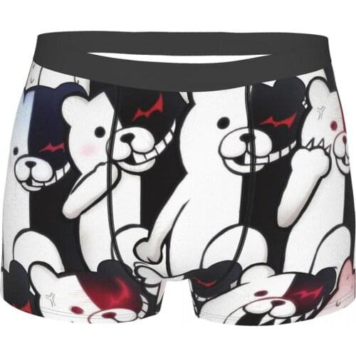 Monokuma Danganronpa Makoto Naegi Komaru Kaede Game Underpants Breathbale Panties Male Underwear Ventilate Shorts Boxer Briefs