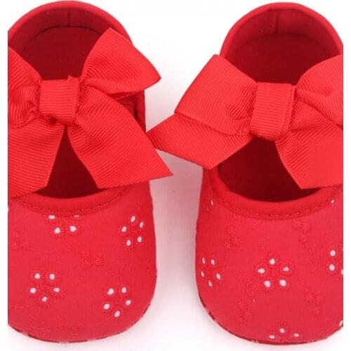 Baby Girls First Walkers Elastic Band Shoes Breathable Anti-Slip Casual Bowknot Princess Toddler Soft Soled Cotton Shoes
