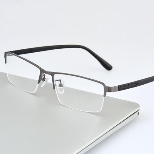 High Grade Business Glasses Metal Glasses Frame Half Frame Glasses Fashion New Steel Plate Optical Frame