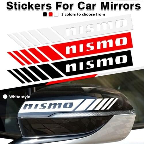 2pcs Car Rearview Mirror Decoration Sticker Stripe Body Decal for Nissan Nismo Tiida Teana Skyline Juke X-Trail Almera Qashqai