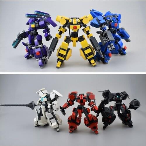 7Types Assembling Model Kits DIY STEM MOC Mecha Model Small Particle Building Blocks Assembling Toys