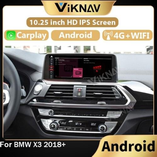 2 din Android car radio For BMW X3 2018+ car 10.25 inch screen GPS navigation stereo recorder DVD multimedia player head unit