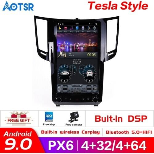 Tesla Style Android 9.0 Car GPS Navigation Player for Infiniti FX FX25 FX35 FX37 qx70 radio tape recorder head unit multimedia