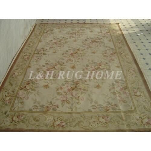 Free shipping 12'X15.35' French aubusson carpets European Style abusson hand weave carpets for home deocation