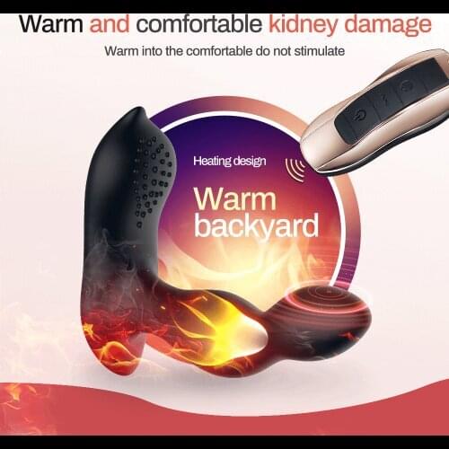 Wireless Remote Control 10 Speeds Vibrating Heating Butt Plug Vibrator G Spot Stimulator Male Prostate Massager Anal Sex Toys